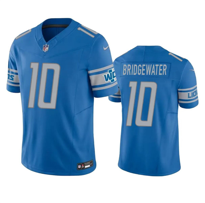 Men's Detroit Lions #10 Teddy Bridgewater Blue 2023 F.U.S.E. Vapor Untouchable Limited Football Stitched Jersey - Click Image to Close